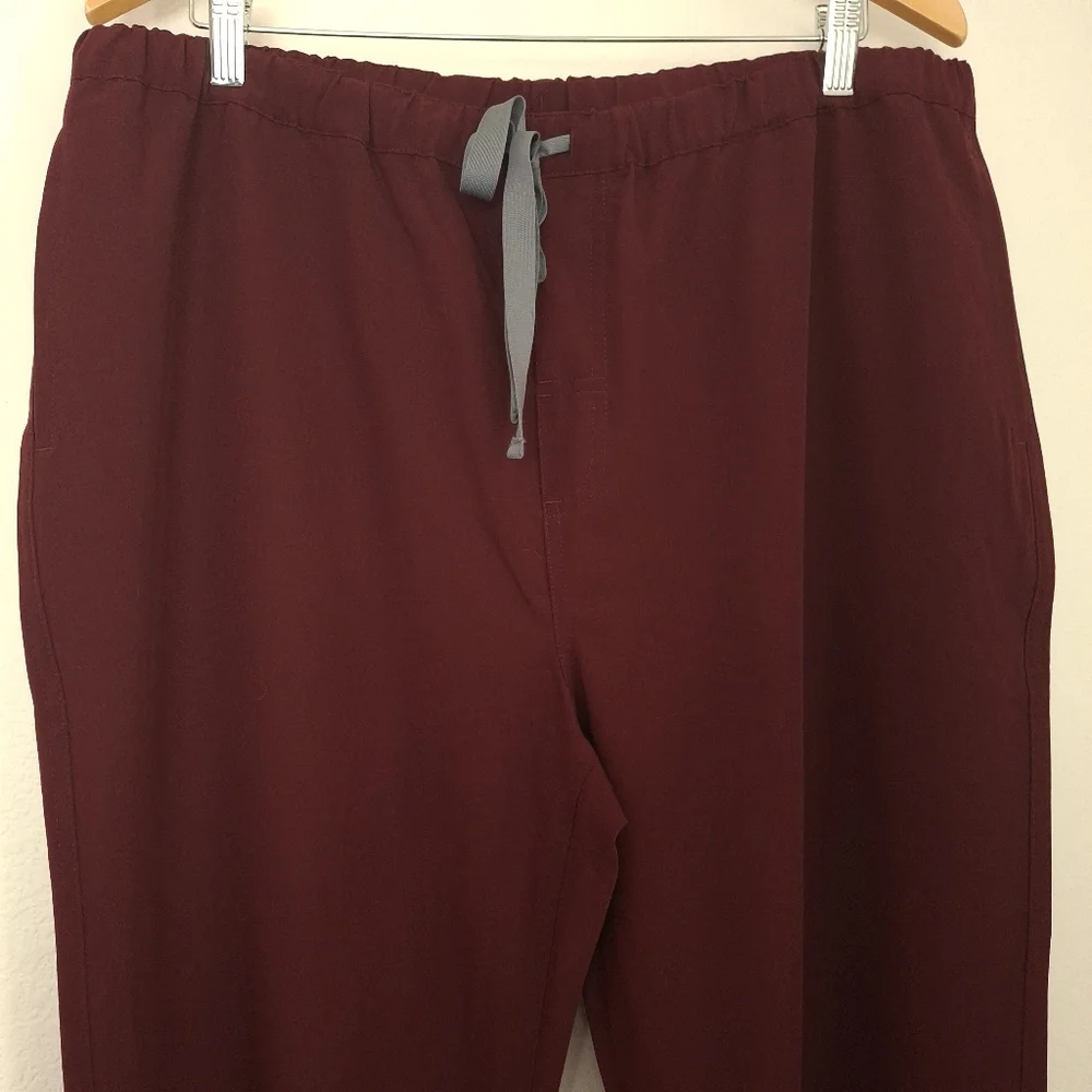 Figs Burgundy Men's Pisco Basic Scrub Pants NWT